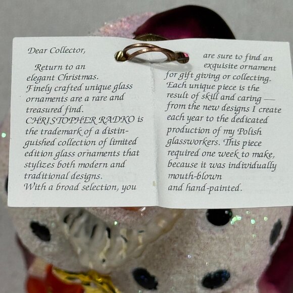 Christopher Radko Autumn Dream 1997 Santa Christmas Ornament 96-250-1 Vintage - Picture 6 of 7